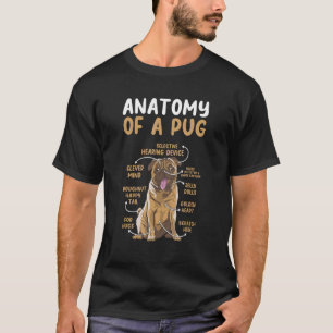 Anatomy of A Pug Breed Dog Pet Hound Pun T-Shirt