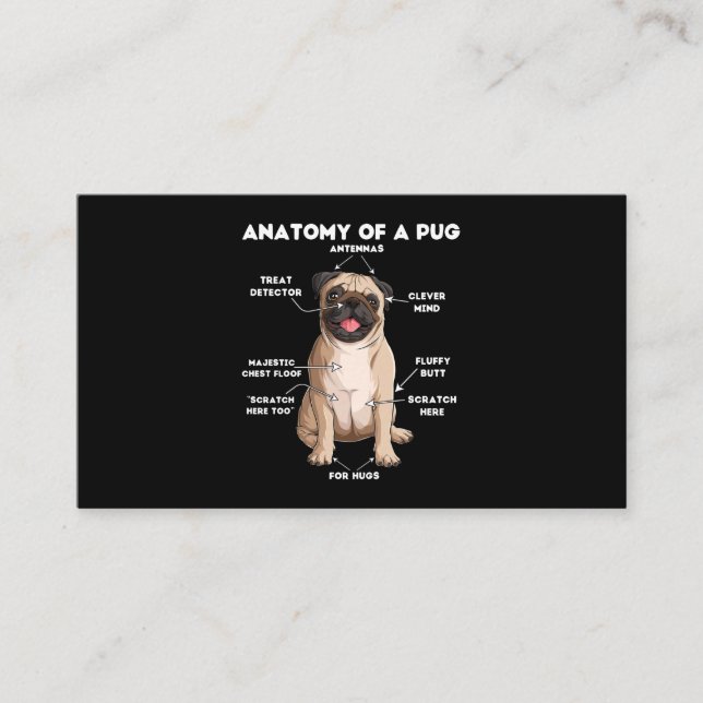 Anatomy of a Pug Business Card (Front)