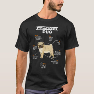 Anatomy Of A Pug Dog Funny Dog Lover Gift T-Shirt