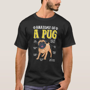 Anatomy Of A Pug Dog Funny Dog Lover Gifts Premium T-Shirt