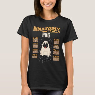 Anatomy Of A Pug - Funny Pug Design Classic T-Shir T-Shirt