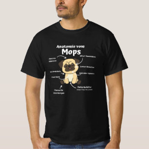 Anatomy Of A Pug Sweet Dogs Funny Puppy T-Shirt