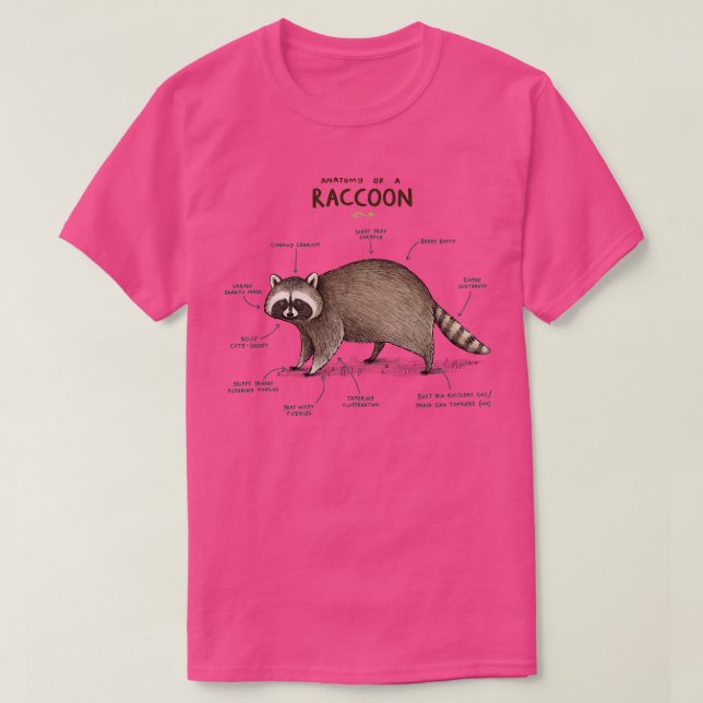 Anatomy of a Racoon T-Shirt (Design Front)