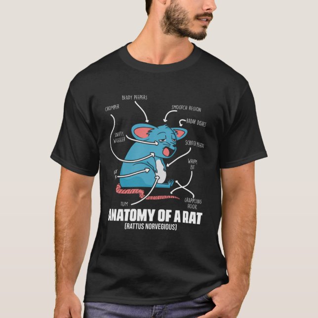 Anatomy Of A Rat  Definition for Mouse Rodent T-Shirt (Front)