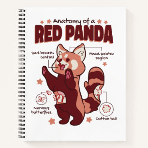 Anatomy of a Red Panda Animal Lover Notebook
