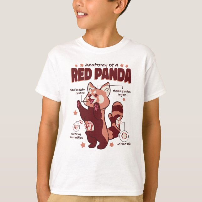 Anatomy of a Red Panda Animal Lover T-Shirt (Front)
