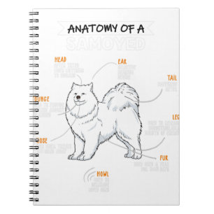 Anatomy Of A Samoyed Dog Funny Dog Lover Gift Notebook