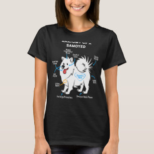Anatomy Of A Samoyed Funny Dog Master Mistress T-Shirt