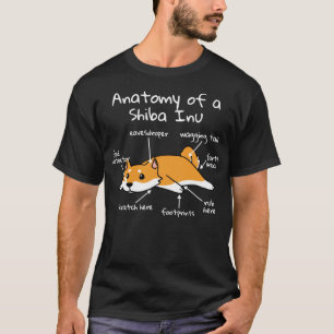 Anatomy Of A Shiba Inu Funny Dog Gift T-Shirt