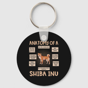 Anatomy Of A Shiba Inu Funny Puppy Gift Key Ring
