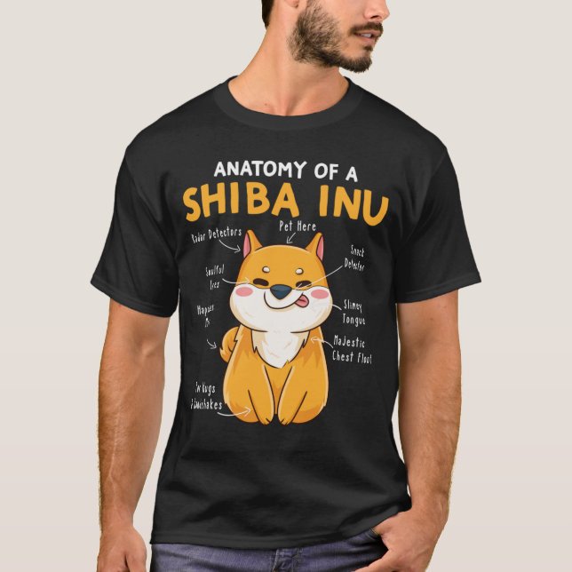 Anatomy Of A Shiba Inu Funny Shiba Inu Dog Mum Dad T-Shirt (Front)