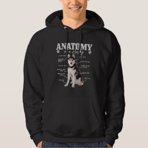 Anatomy Of A Siberian Husky Funny Cute Dog Husky M Hoodie