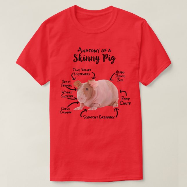 Anatomy of a Skinny Guinea Pig  T-Shirt (Design Front)