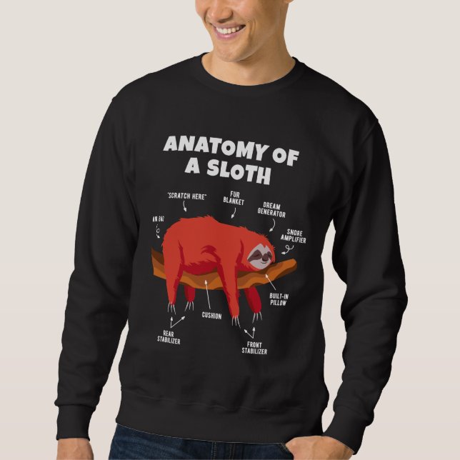 Anatomy Of A Sloth 1 Sweatshirt (Front)