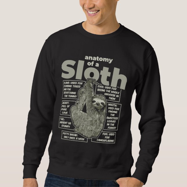 Anatomy Of A Sloth 21 Sweatshirt (Front)