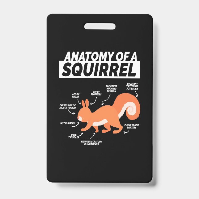 Anatomy Of A Squirrel ID Badge (Front)