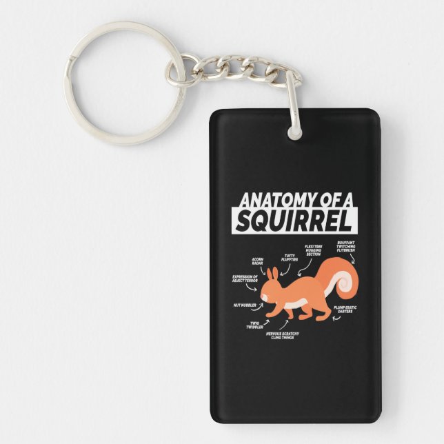 Anatomy Of A Squirrel Key Ring (Front)