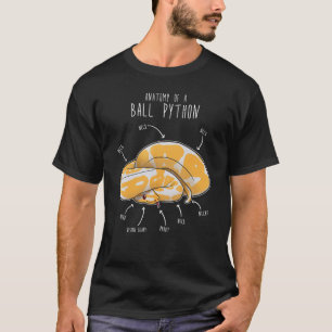Anatomy of an Albino Ball Python, Funny Reptile Sn T-Shirt