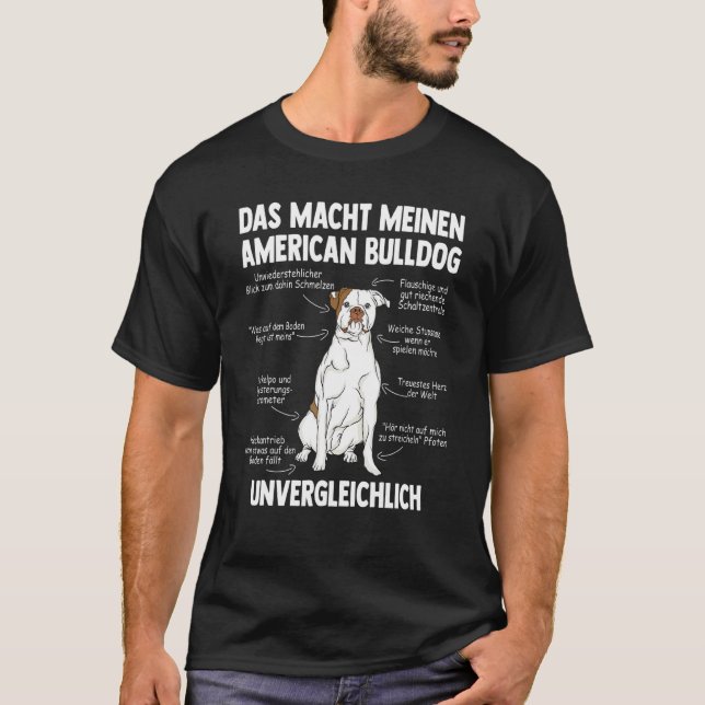 Anatomy Of An American Bulldog T-Shirt (Front)