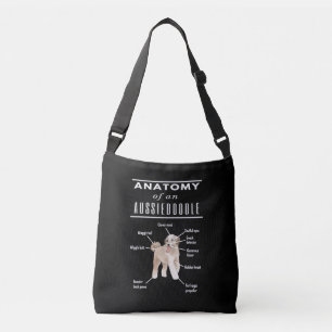 Anatomy of An Aussiedoodle Crossbody Bag