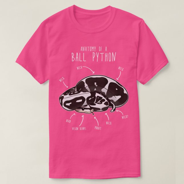 Anatomy of an Axanthic Ball Python T-Shirt (Design Front)