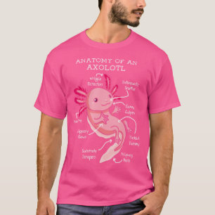 Anatomy Of An Axolotl Mexican Salamanders Funny T-Shirt