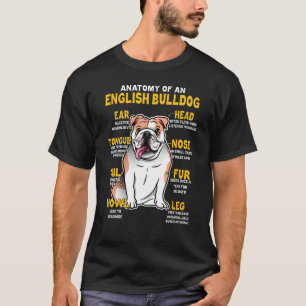 Anatomy Of An English Bulldog For Dog T-Shirt
