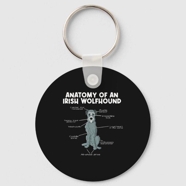 Anatomy Of An Irish Wolfhound  Key Ring (Front)