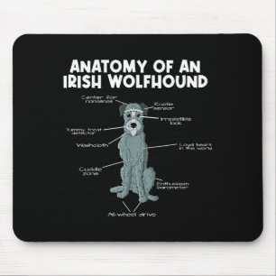 Anatomy Of An Irish Wolfhound Mouse Mat