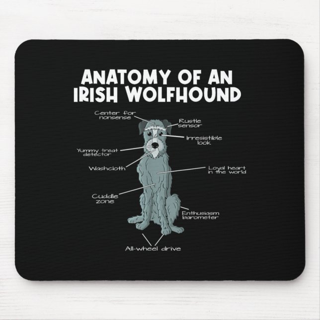 Anatomy Of An Irish Wolfhound  Mouse Mat (Front)