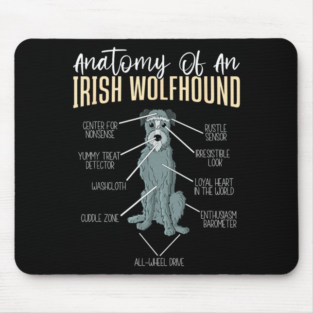 Anatomy Of An Irish Wolfhound  Mouse Mat (Front)