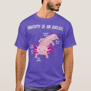 Anatomy Of Axolotl For Kids Aquarium Pet Animal Gi T-Shirt