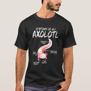 Anatomy Of Axolotl Kids Pet Animal Fishkeeping Aqu T-Shirt