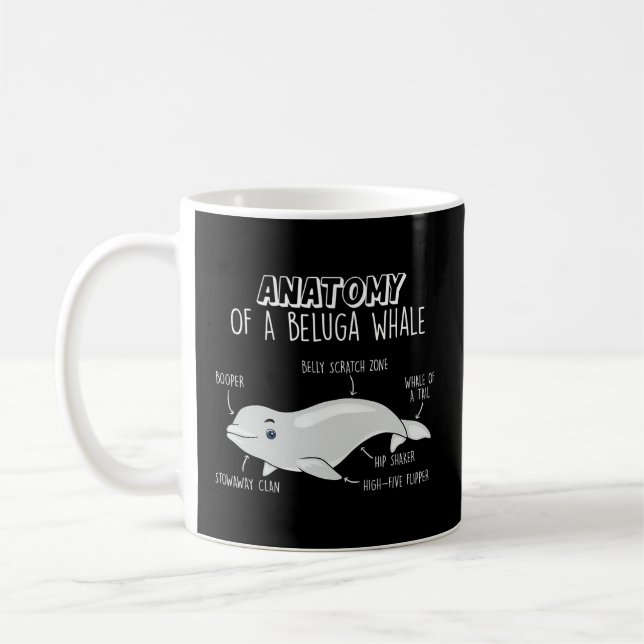 Anatomy Of Beluga Whale Coffee Mug (Left)