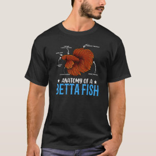 Anatomy Of Betta Fish Fishkeeping Aquarium Graphi T-Shirt