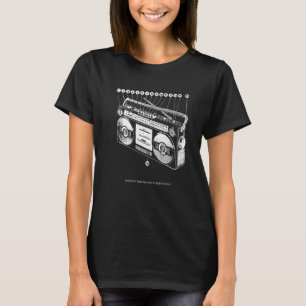 Anatomy Of Boombox Retro 80s 90s Ghetto Blaster Hi T-Shirt