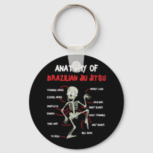 Anatomy Of Brazilian Jiu Jitsu BJJ Skeleton Key Ring