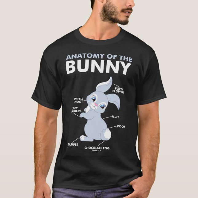 Anatomy of Bunny  Rabbit T-Shirt (Front)