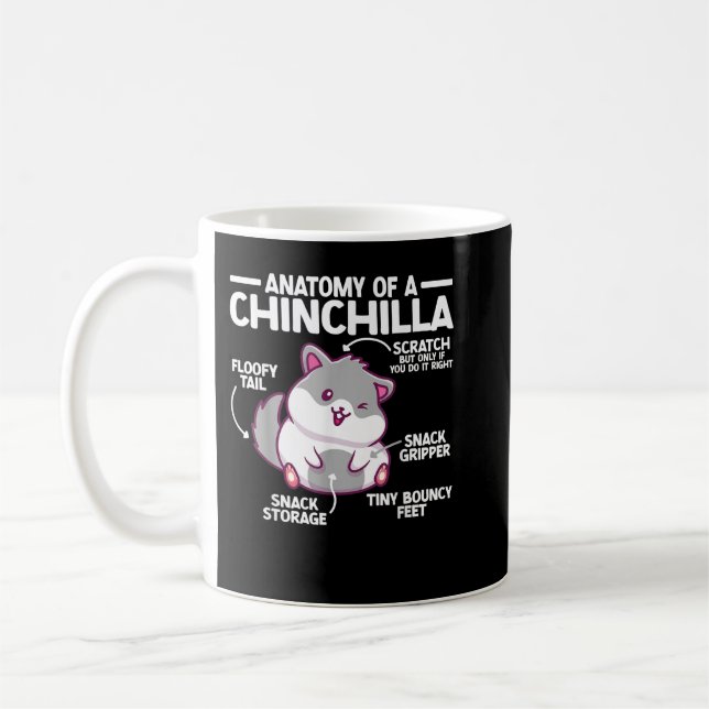 Anatomy Of Chinchilla Chinchilla  Coffee Mug (Left)