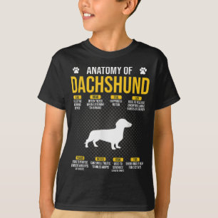Anatomy Of Dachshund Dog Lover T-Shirt