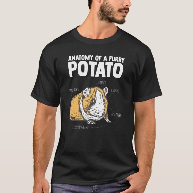Anatomy Of Furry Potato Hamster Hamster Fans T-Shirt (Front)