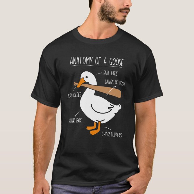 Anatomy of Goose Farm Duck Honk Bonk Gander Funny  T-Shirt (Front)