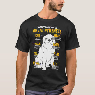 Anatomy Of Great Pyrenees  Dog T-Shirt