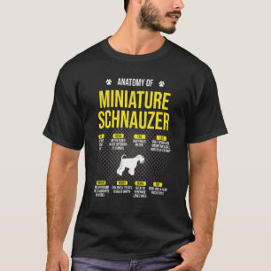 Anatomy Of Miniature Schnauzer Dog Lover T-Shirt