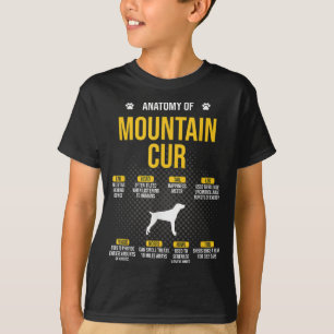 Anatomy Of Mountain Cur Dog Lover T-Shirt