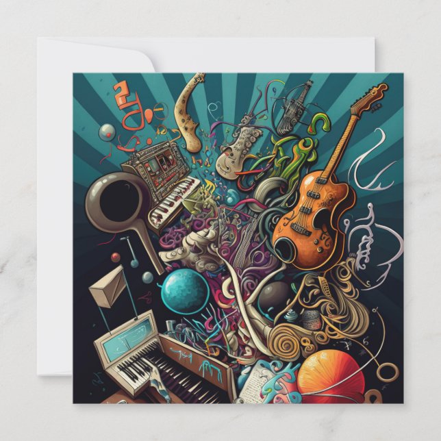 Anatomy of Music Greeting Card (Front)