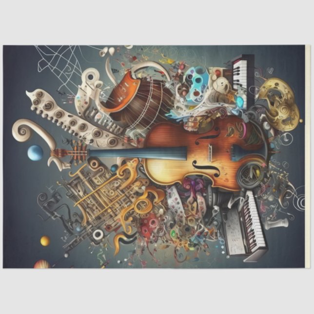 Anatomy of Music Series Design 10 Tissue Paper (Front)