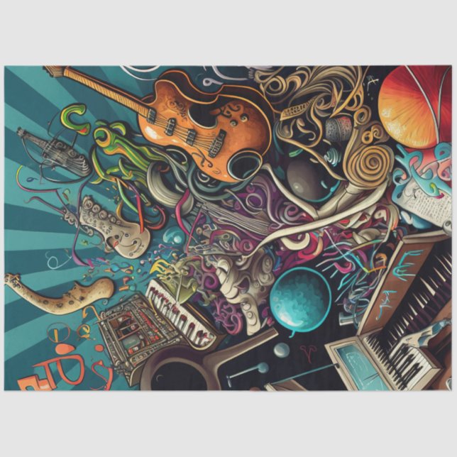 Anatomy of Music Series Design 8 Tissue Paper (Front)