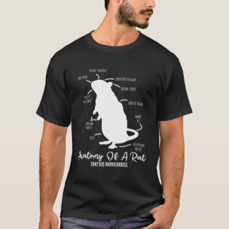 Anatomy Of Rat For Any Rat And Pet Rat Owners T-Shirt