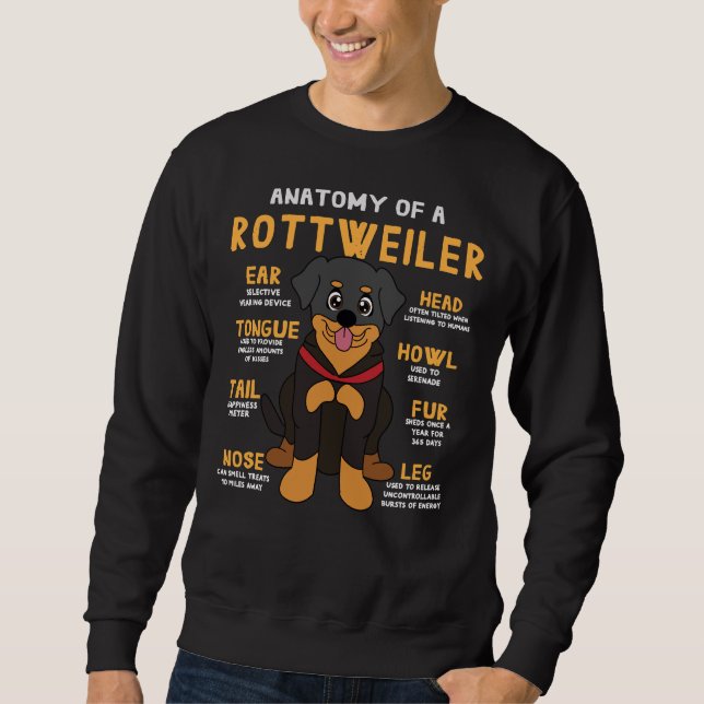 Anatomy Of Rottweiler Dog Sweatshirt (Front)